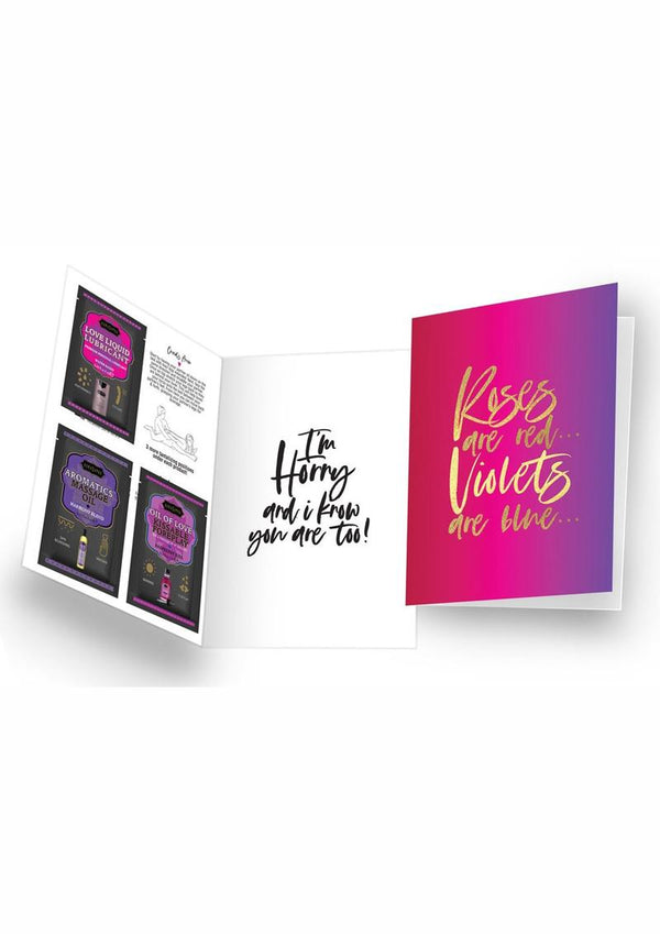 Naughty Notes Greeting Card "Roses Are Red" With Lubricants