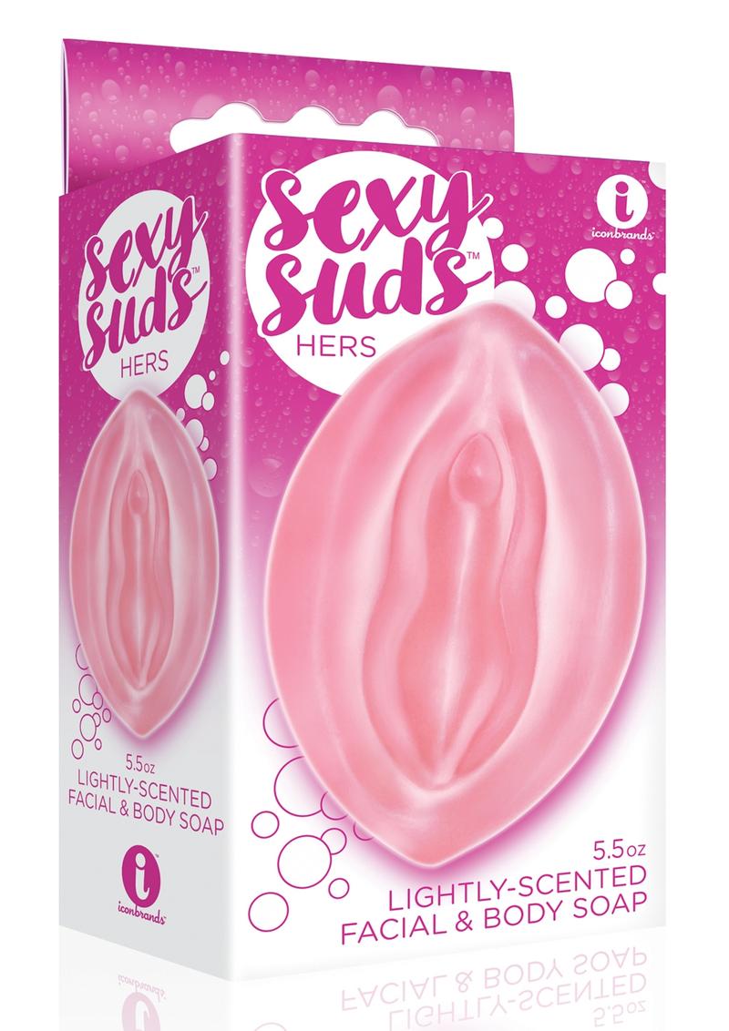 The 9's - Sexy Suds - Hers, Lightly-Scented Facial & Body Soap - Pink