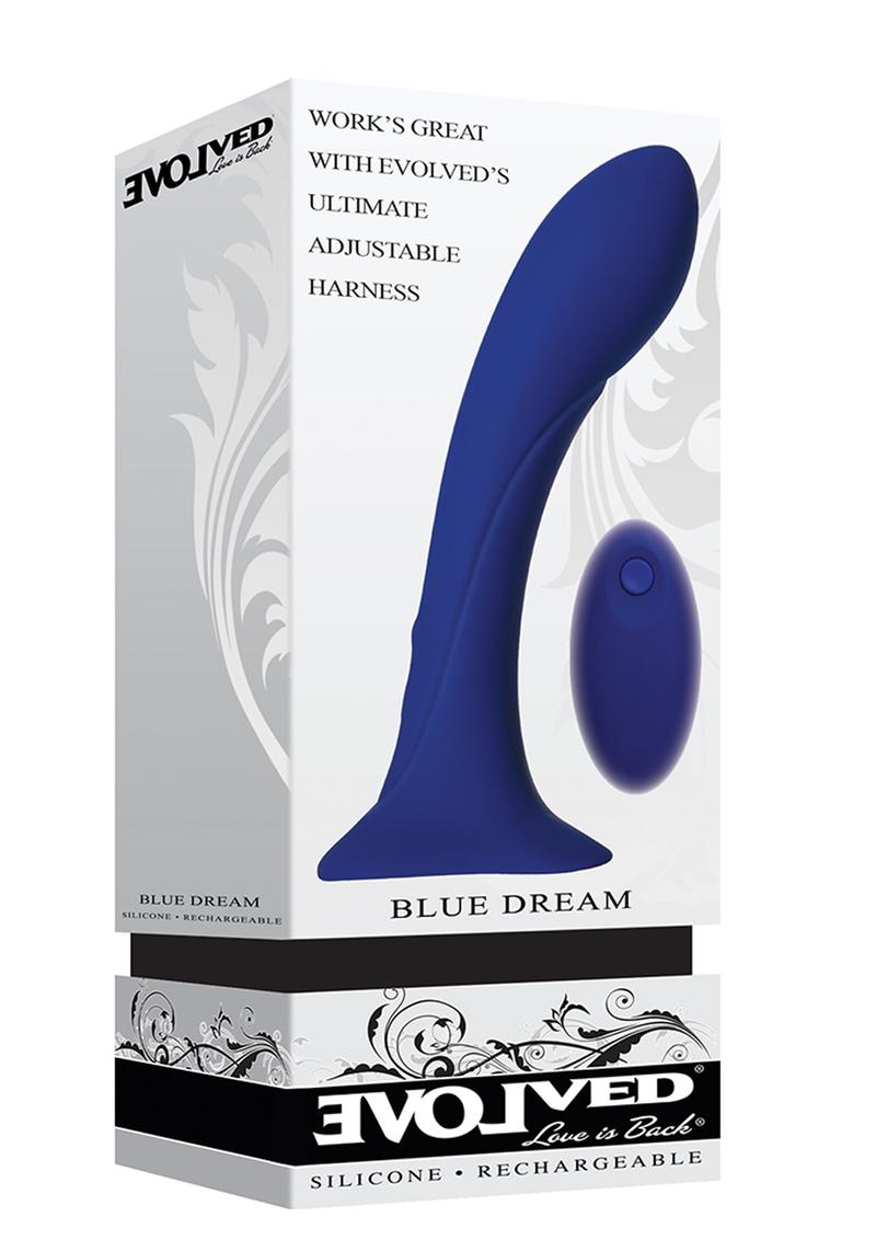 Blue Dream Silicone Wireless Remote Control Usb Rechargeable Vibrator Waterproof Blue 7 Inch