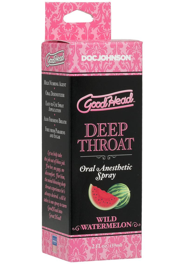 GoodHead Deep Throat Oral Anesthetic Spray Wild Watermelon 2oz