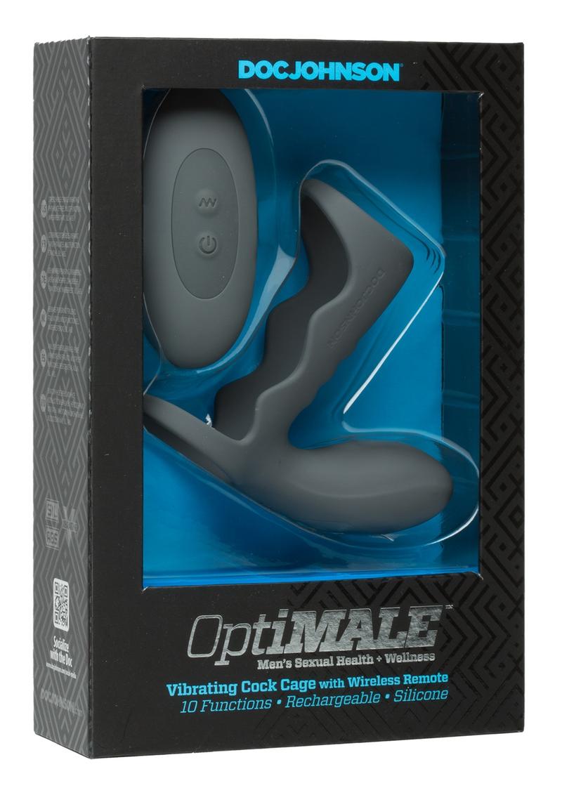 Optimale Vibrating Cock Cage With Wireless Remote Control Usb Rechargeable Silicone Vibe Slate 3.5 Inches
