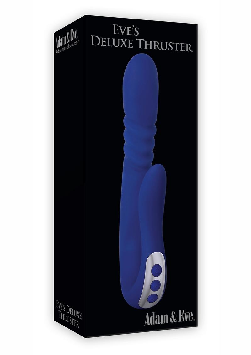Adam & Eve Eve'S Deluxe Thruster Multispeed Vibrator Blue 9 Inches