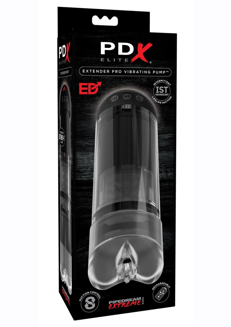 Pdx Extender Pro Vibrating Penis Pump Male Masturbator Rechargeable