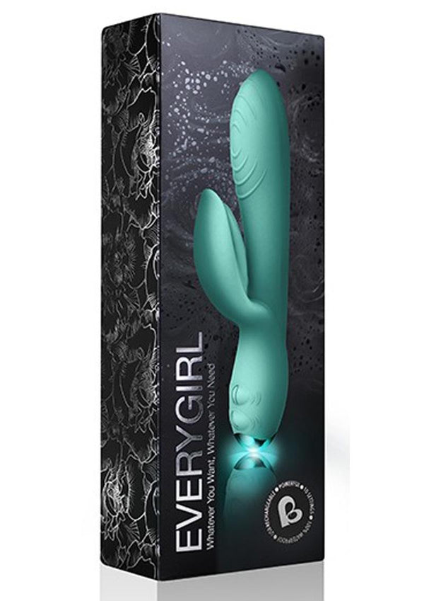 Every Girl Rechargeable Silicone Rabbit Vibrator - Teal