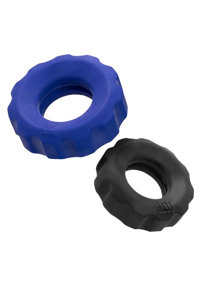 Hunkyjunk COG Silicone Blend 2 Size C-Ring Pack Cobalt/Tar