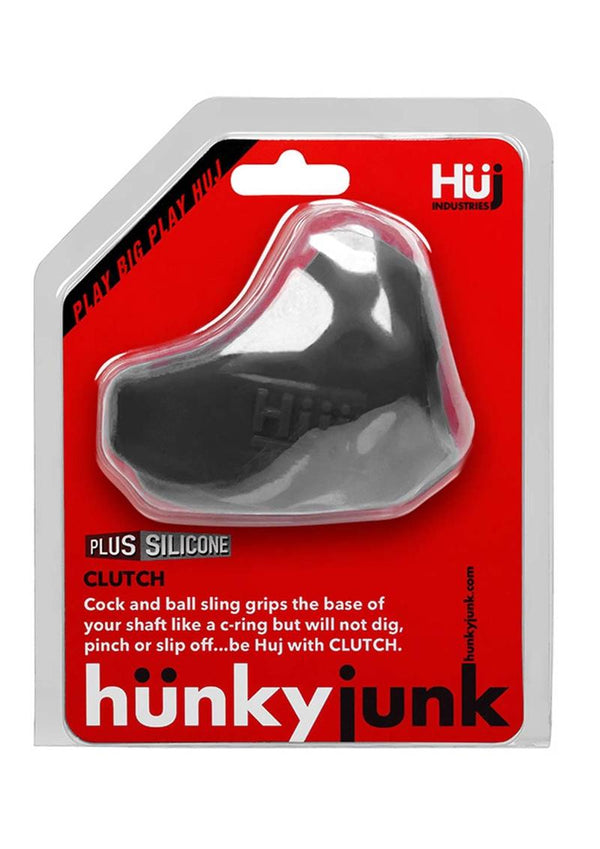 Hunkyjunk Clutch Silicone Blend Cock/Ball Sling Tar