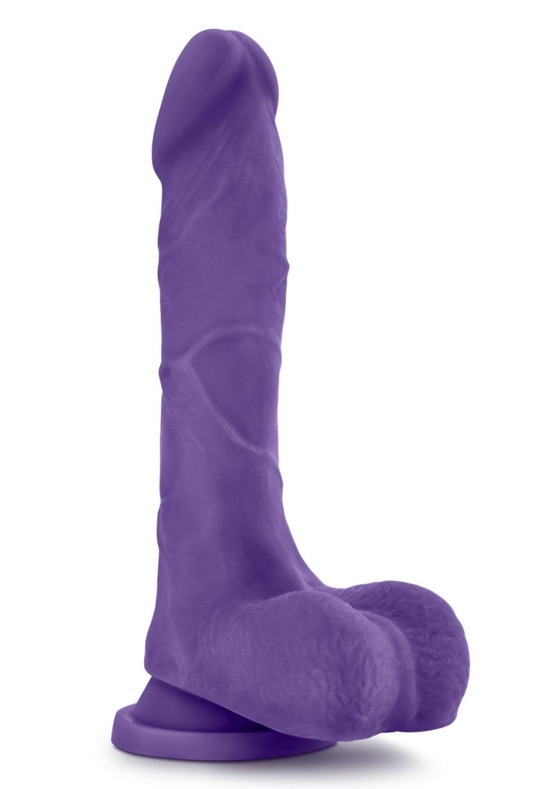 Au Naturel Bold Thrill Dildo With Suction Cup 8.5in - Purple
