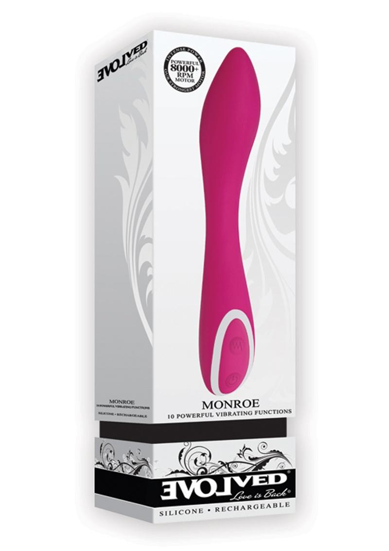 Monroe Silicone Usb Rechargeable 10 Multifunction Vibrator Waterproof Pink