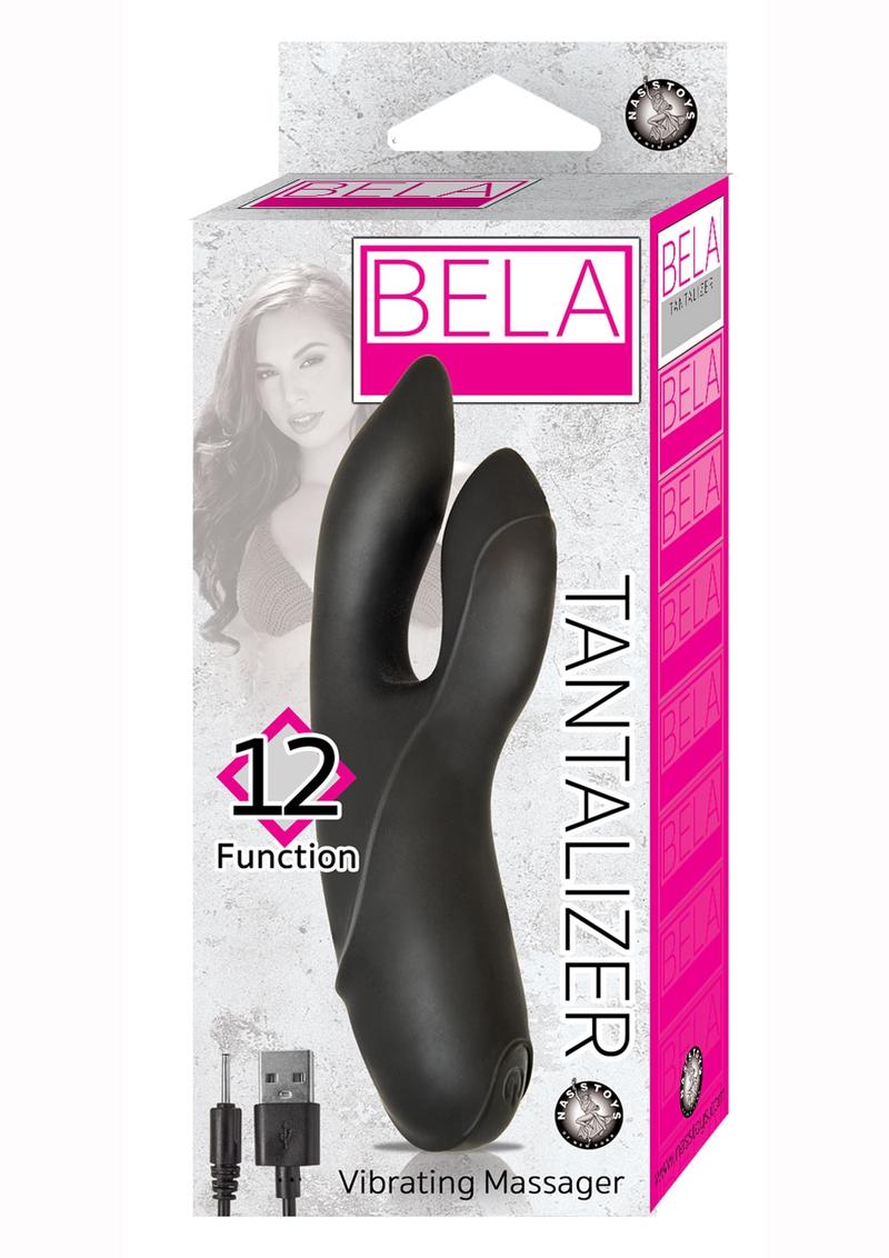 Bela Tantalizer Vibrating Massager 12 Function Usb Rechargeable Waterproof Black