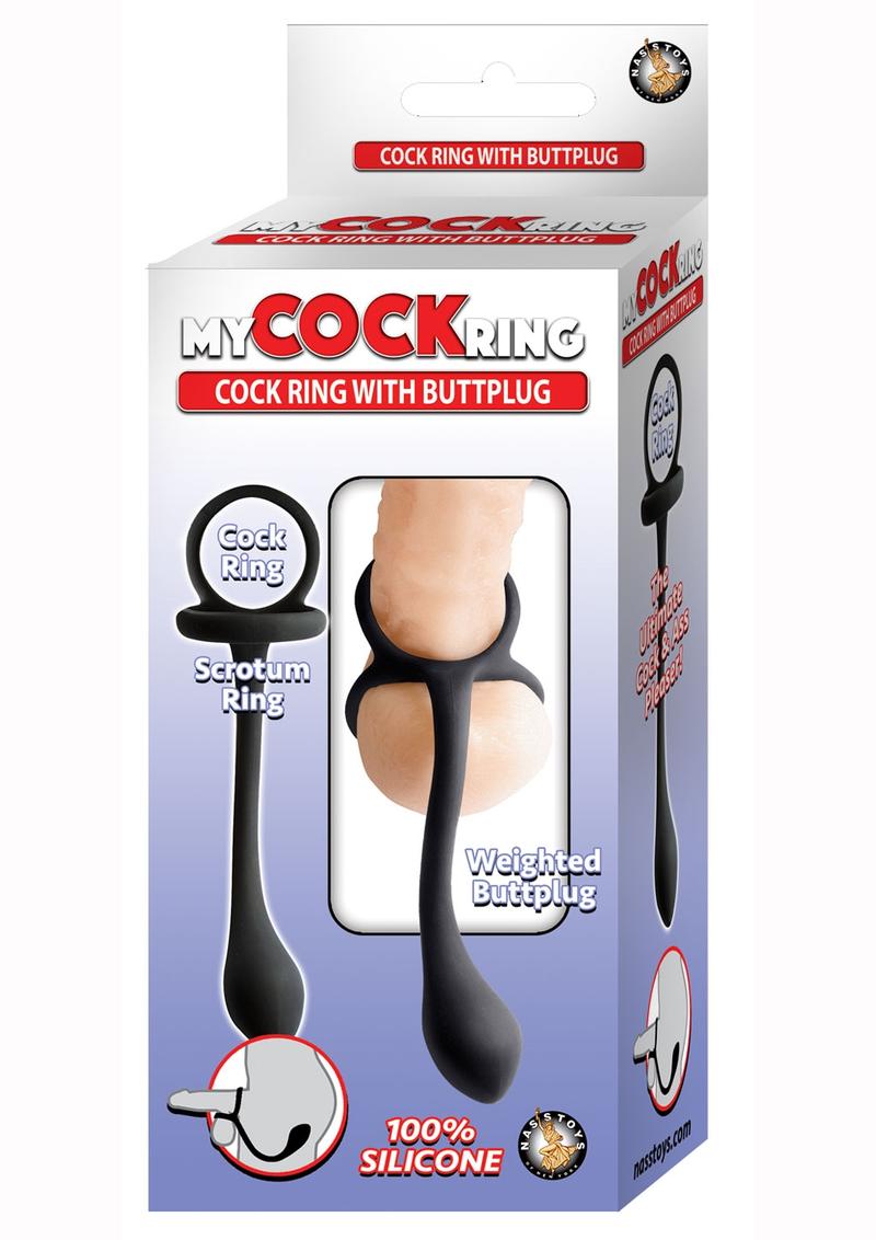 My Cockring W/Buttplug Weighted Plug Non Vibrating