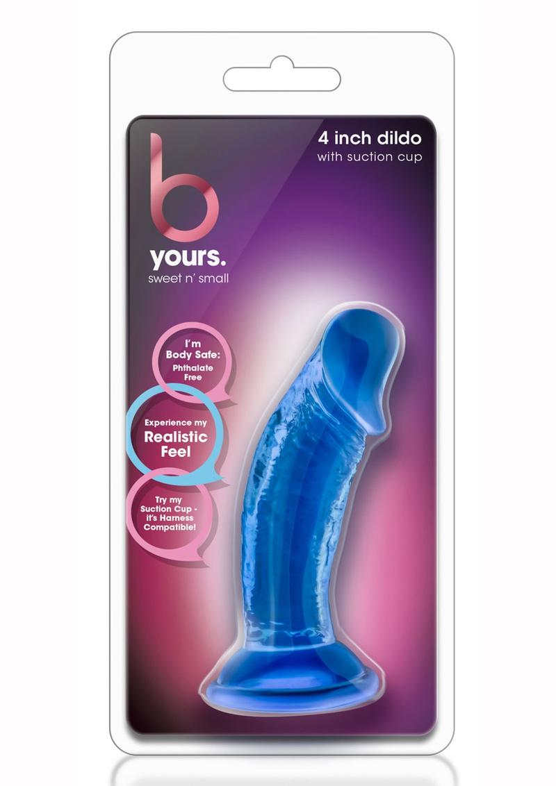 B Yours Sweet N' Small Dildo With Suction Cup 4.5In - Blue