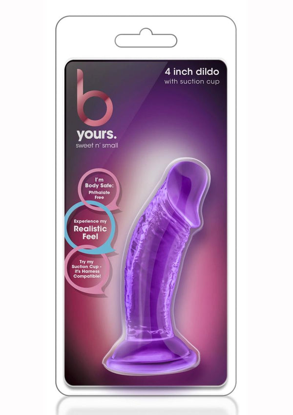 B Yours Sweet N' Small Dildo With Suction Cup 4.5In - Purple