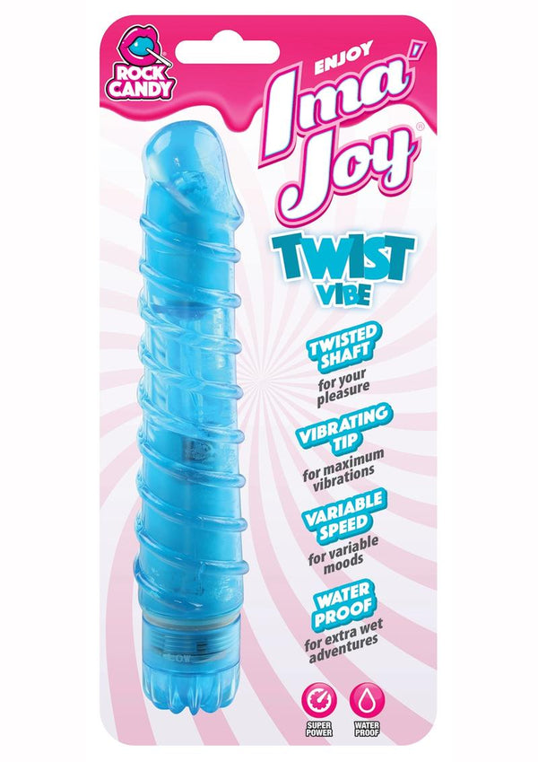 Rock Candy Ima Joy Multi Speed  Twist Vibrator Waterproof Blue