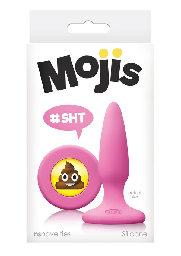 Mojis Hashtag SHT Silicone Tapered Mini Non-Vibrating Anal Plug Pink 3.4 Inches