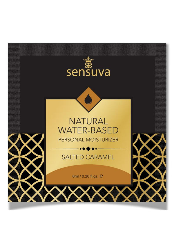 Sensuva Natural Water Based Salted Caramel Flavored Lubricant .2Oz