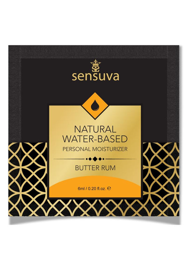 Sensuva Natural Water Based Butter Rum Flavored Lubricant .2Oz