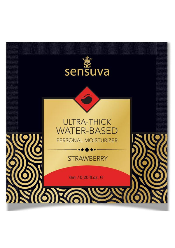 Sensuva Ultra Thick Water Based Strawberry Flavored Lubricant .2Oz