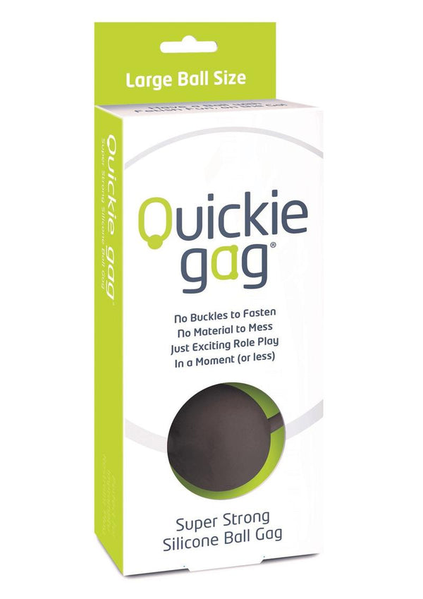 Quickie Gag Silicone Ball Gag Bondage Black - Large