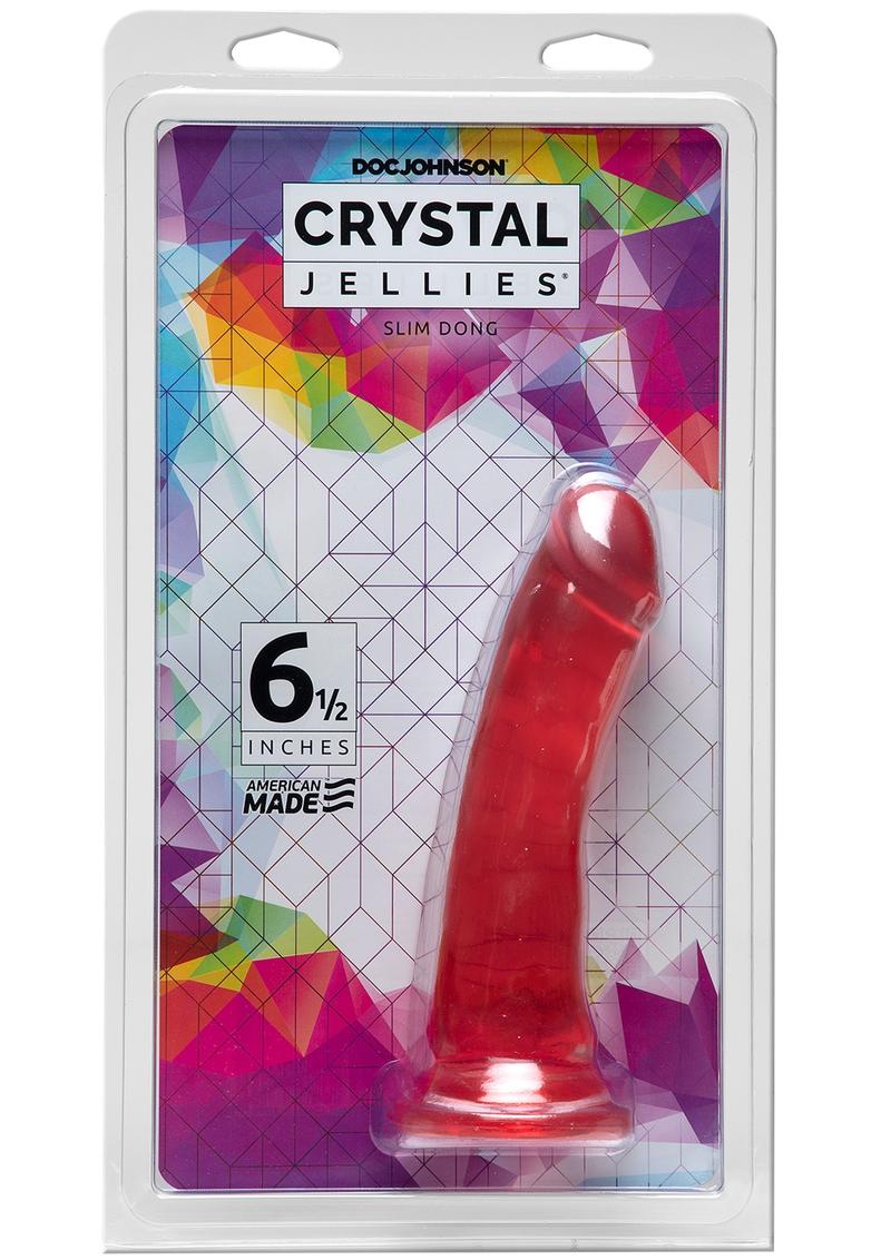Crystal Jellies Slim Dildo 6.5in - Pink