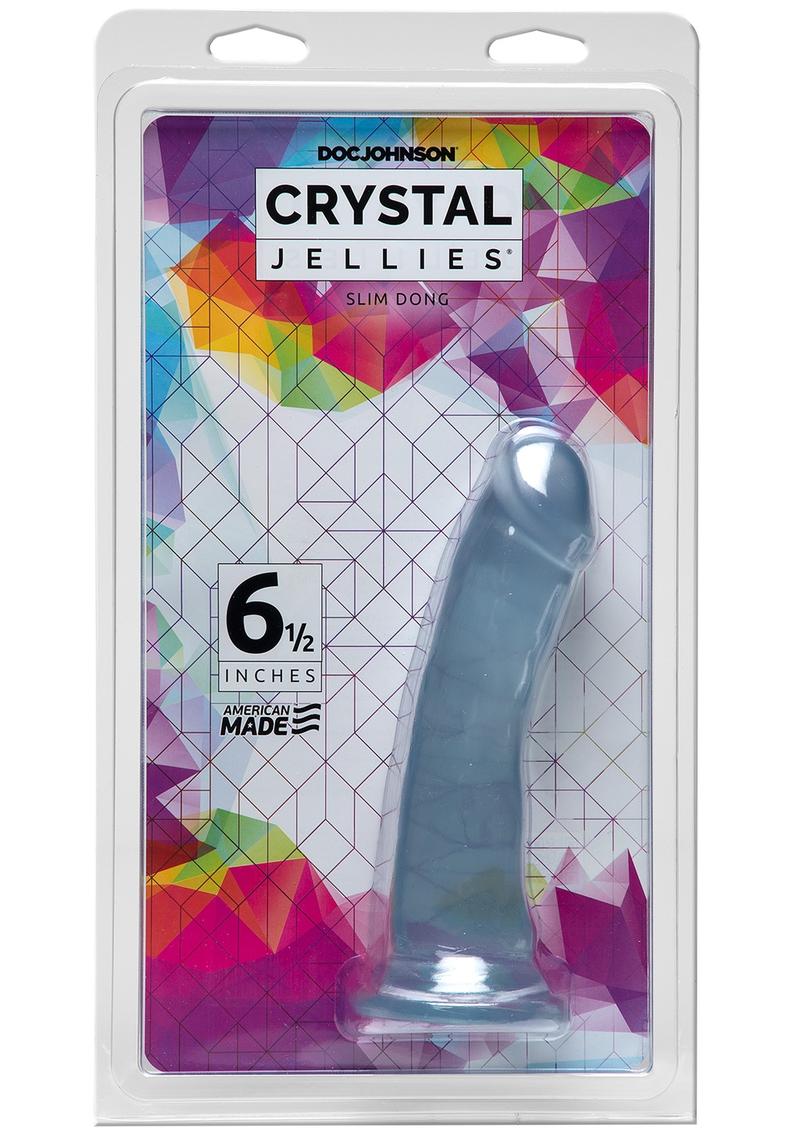 Crystal Jellies Slim Dildo 6.5in - Clear