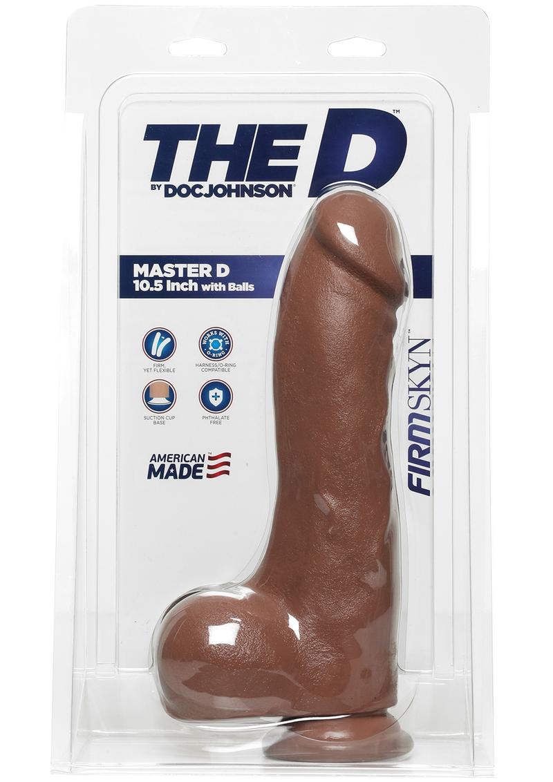 The D Master D Firmskyn Dildo with Balls 10.5in - Caramel