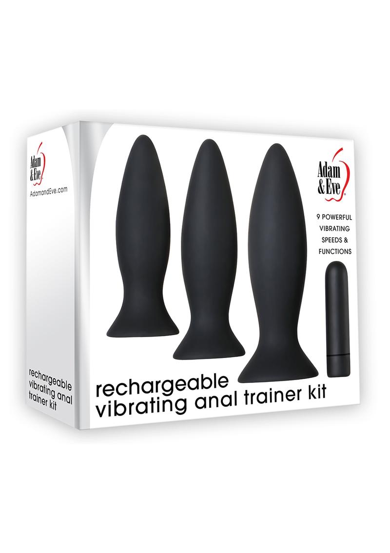 Adam & Eve Recharge Vibrating Anal Trainer Kit Multispeed  Silicone Waterproof