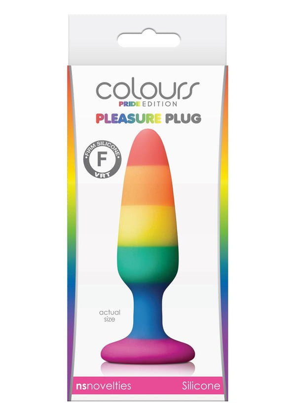 Colours Pleasure Plug Pride Edition Silicone Small Anal Plug - Rainbow