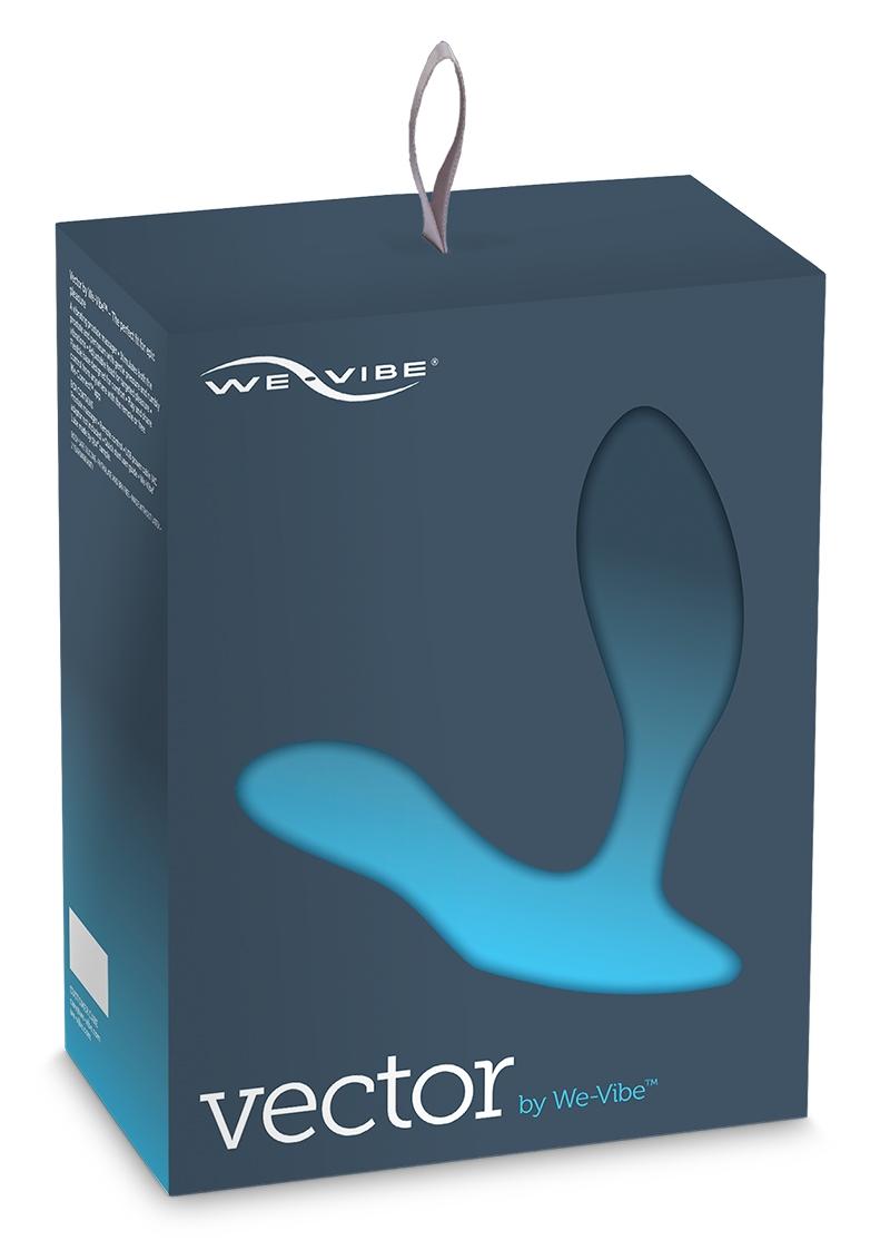 We-Vibe Vector Silicone Wireless Remote Control Usb Rechargeable App Compatible Vibrating Prostate Massager Waterproof Blue