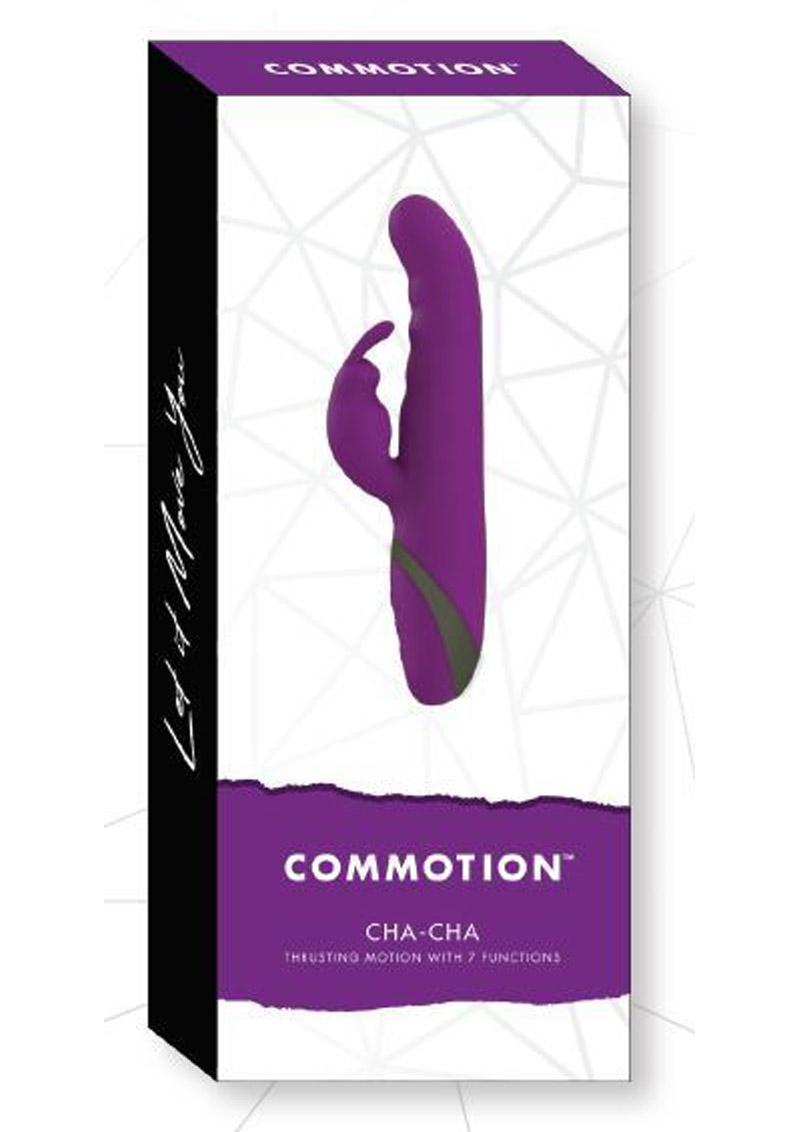 Commotion Cha Cha Rechargeable Silicone Rabbit Vibrator - Plum