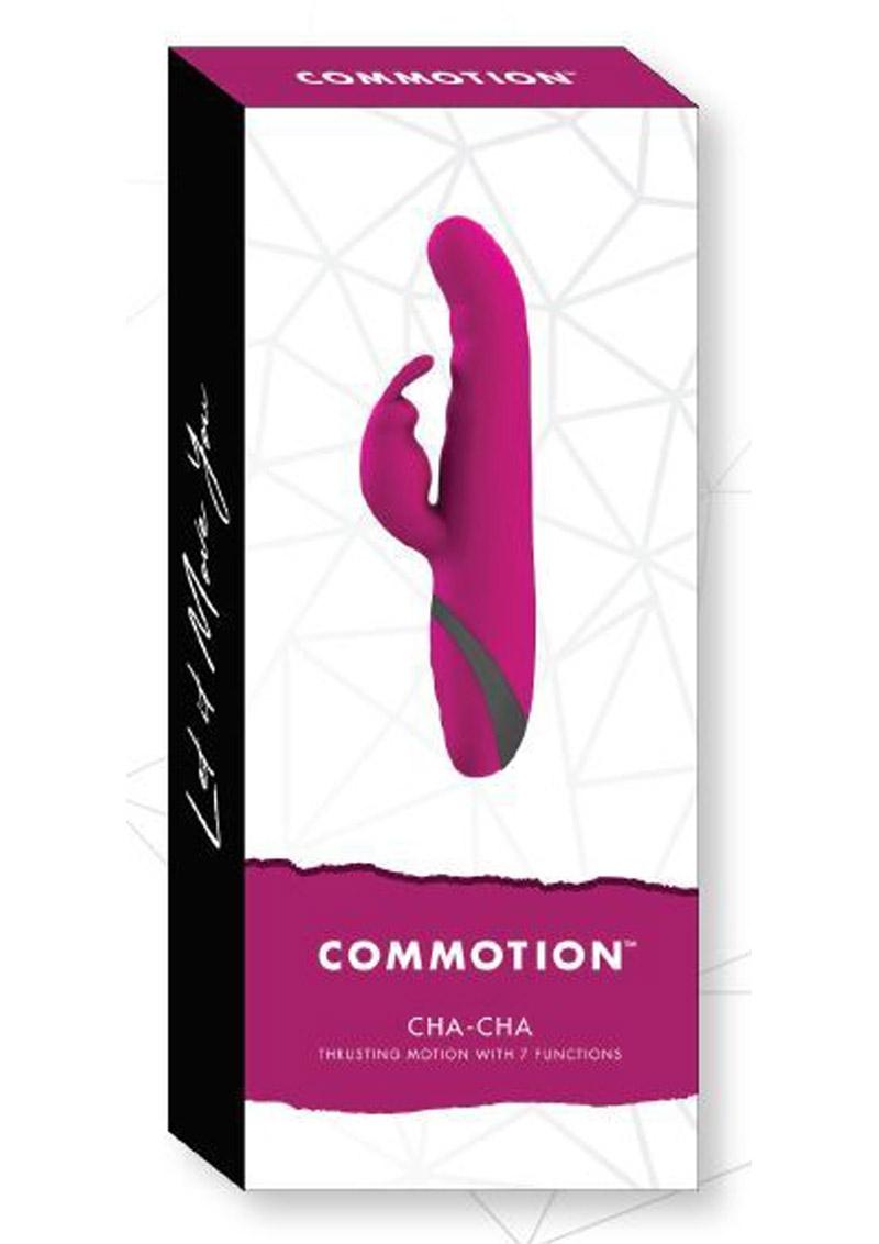 Commotion Cha Cha Rechargeable Silicone Rabbit Vibrator - Raspberry