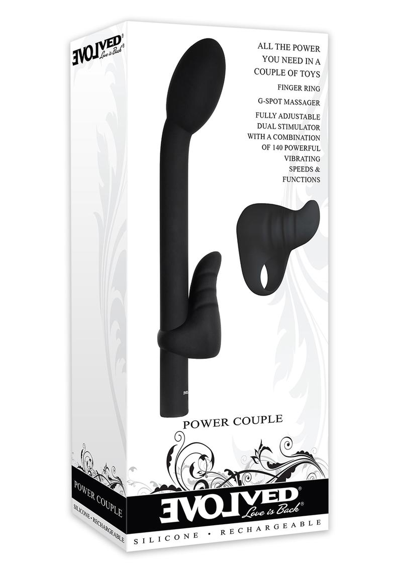 Power Couple Silicone Rechargeable G-Spot & Clitoral Stimulator Vibrator