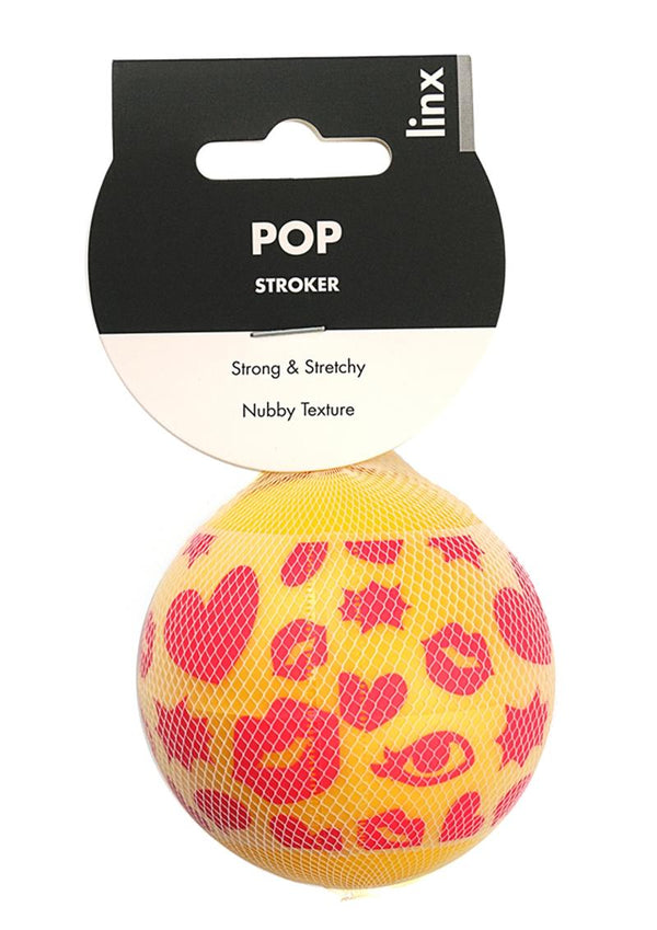 Linx Pop Stroker Ball Masturbator Nubby Textured Waterproof Yellow