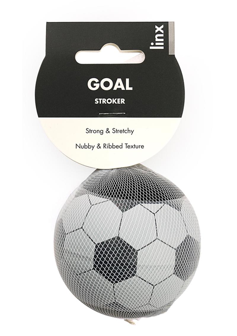 Linx Goal Stroker Ball Maturbator Nubby & Ribbed Textured Waterproof Clear/Black