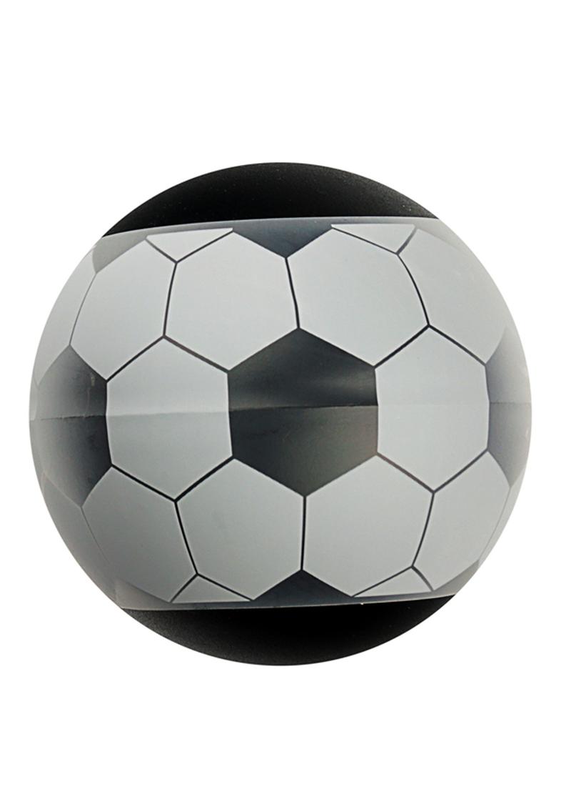 Linx Goal Stroker Ball Maturbator Nubby & Ribbed Textured Waterproof Clear/Black