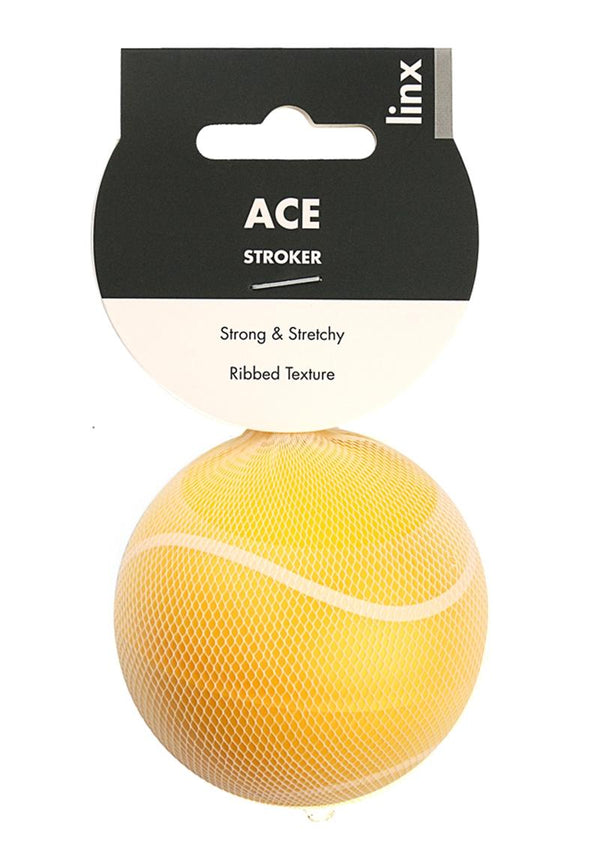 Linx Ace Stroker Ball Masturbator Ribbed Textured Waterproof Yellow