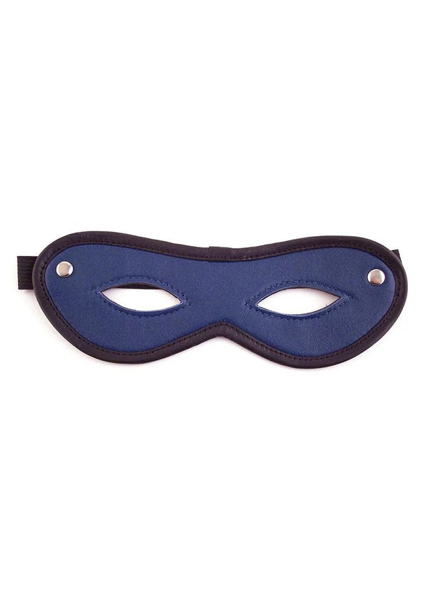 Rouge Open Eye Mask Leather Or Suede - Blue