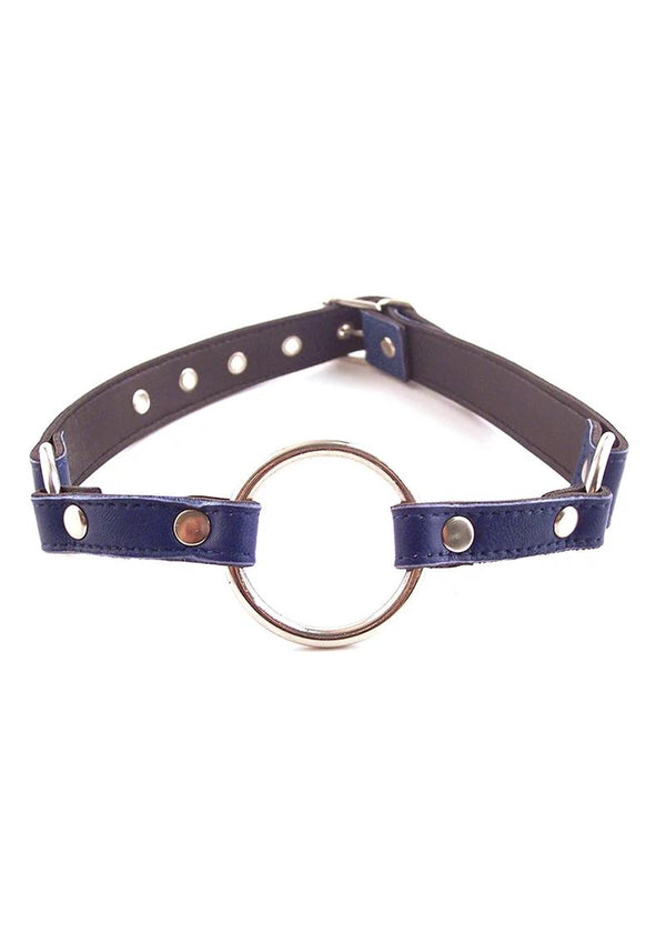 Rouge O Ring Gag Leather Buckle Strap Blue