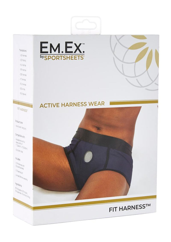 Em. Ex. Active Harness Wear Fit Harness Boy Shorts Blue Medium-25-28