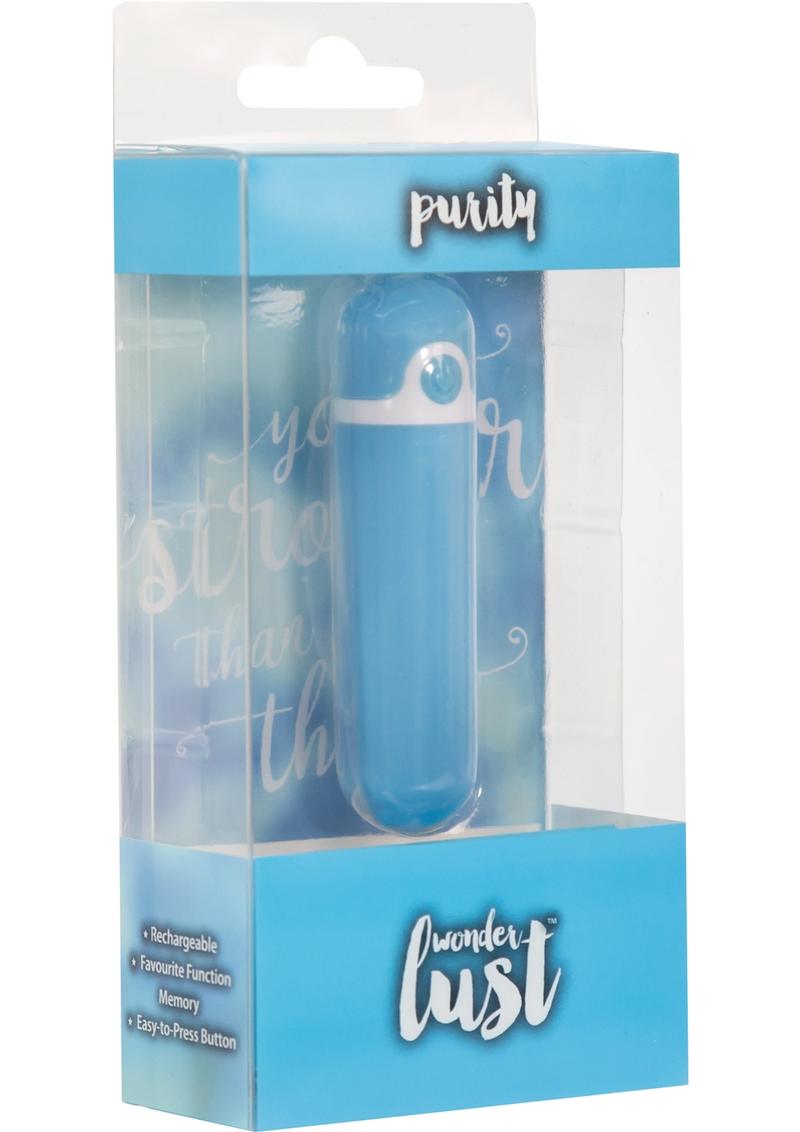 Wonderlust Purity Rechargeable Silicone Bullet - Blue