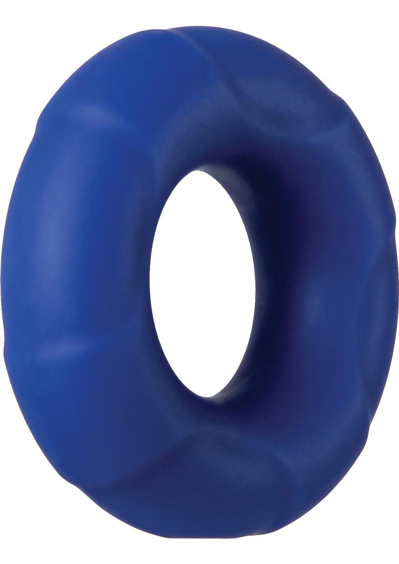 Adam & Eve Big Man Silicone Cock Ring Non Vibrating Waterproof Blue