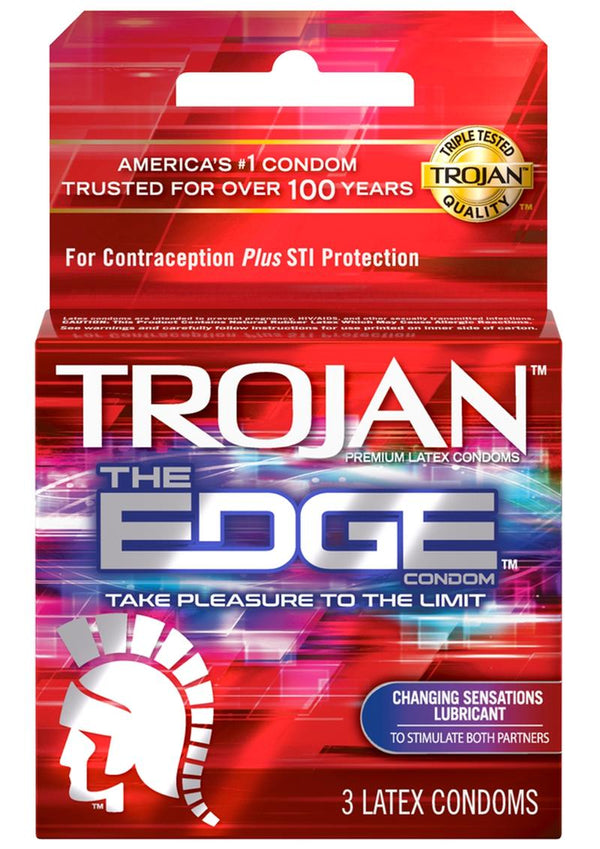 Trojan The Edge Latex Lubricated Condoms 3-Pack