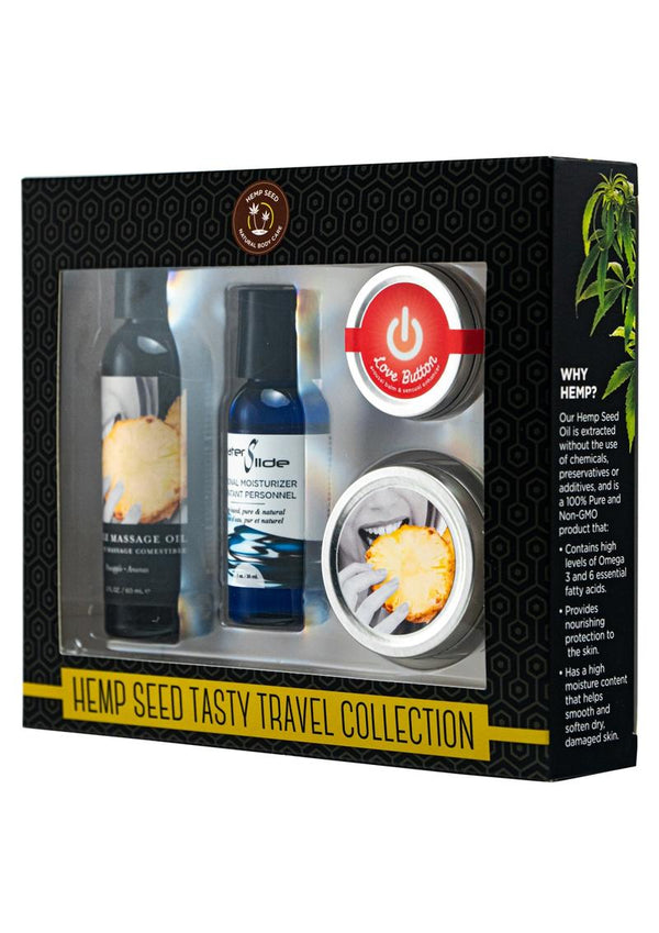 Earthly Body Pineapple Hemp Seed Tasty Travel Flavored Body Set (4 Per Set)