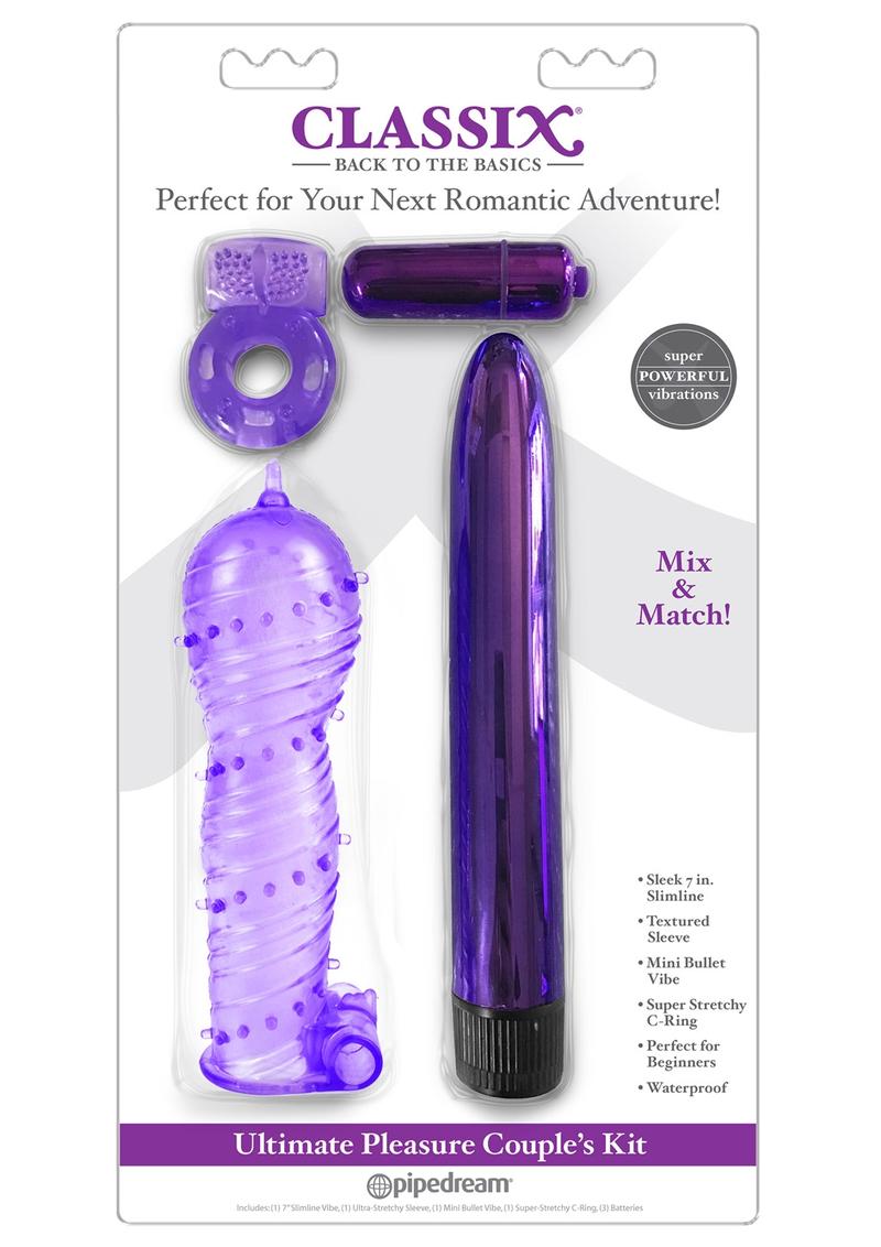 Classix Ultimate Pleasure Couples Kit Waterproof Textured Purple