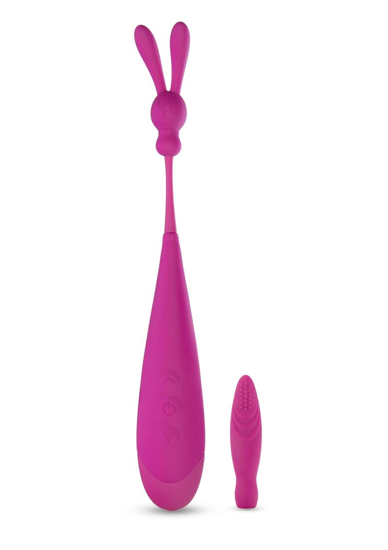 Noje Quiver Lily Clitoral Stimulator Vibrating Silicone Rechargeable Waterproof Pink