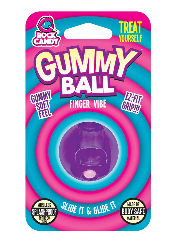 Rock Candy Gummy Ball Finger Vibe Splashproof  Purple