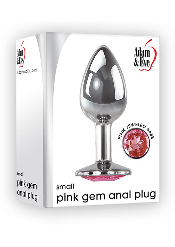 Adam & Eve Pink Gem Anal Plug Aluminum Non-Vibrating Small 2.81 Inches