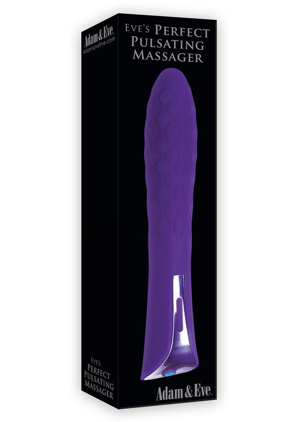 Adam & Eve Eves Perfect Pulsating Massager Multi Function Usb Rechargeable Waterproof Purple