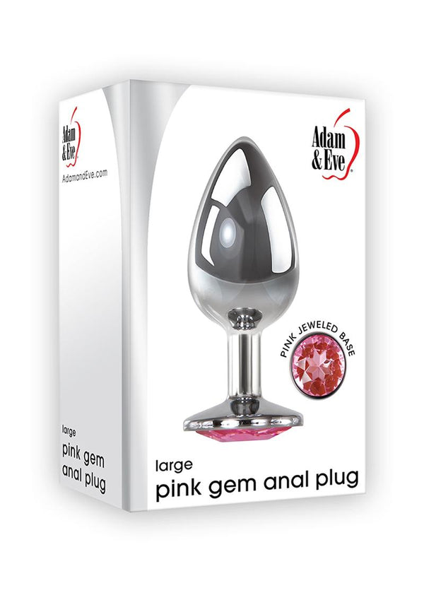 Adam & Eve Pink Gem Anal Plug Large Non Vibrating