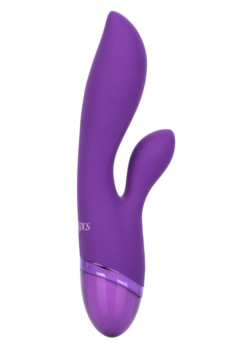 Aura Dual Lover Dual Vibrating Silicone Usb Rechargeable Waterproof Purple