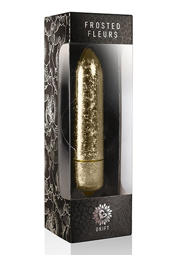 Rocks-Off 120Mm Frosted Fleurs Multi Function Vibrating Bullet Waterproof Gold